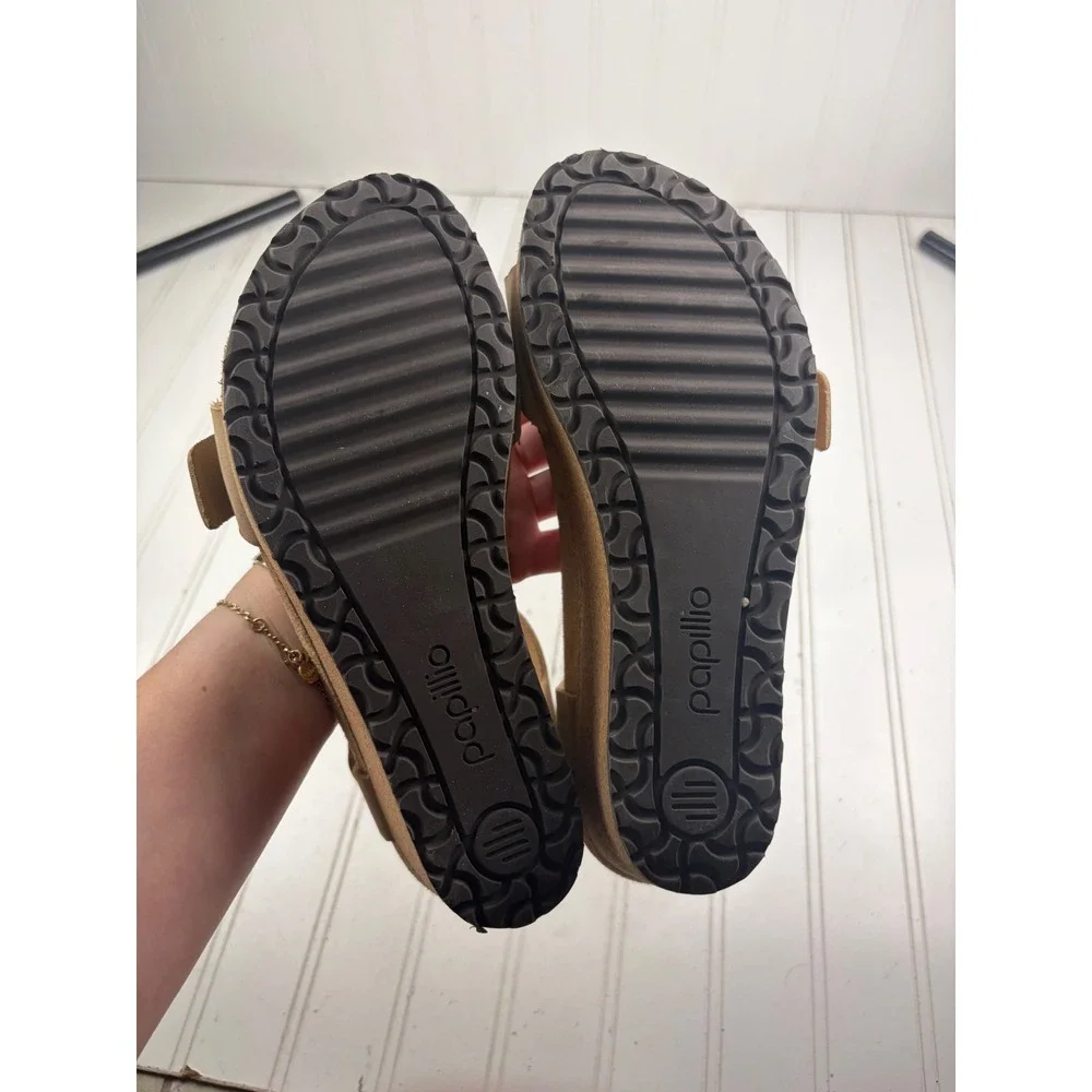 Papillio by Birkenstock Soley Nubuck Leather Wedge Sandals Women's Size 8-8.5